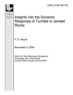 Insights into the Dynamic Response of Tunnels in Jointed Rocks