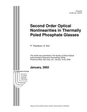 Second Order Optical Nonlinearities in Thermally Poled Phosphate Glasses
