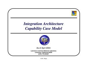 Integration Architecture Capability Case Model