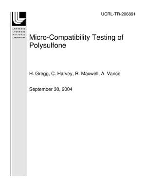 Micro-Compatibility Testing of Polysulfone