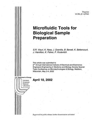 Microfluidic Tools for Biological Sample Preparation
