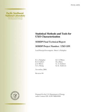 Statistical Methods and Tools for Uxo Characterization (SERDP Final Technical Report)