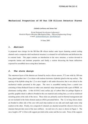 Mechanical properties of D0 Run IIB silicon detector staves
