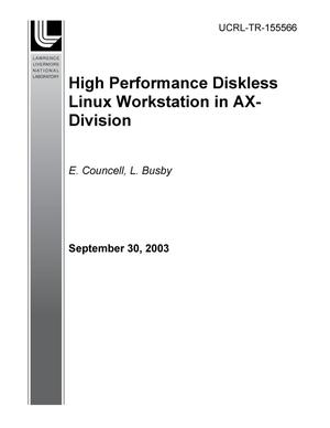 High Performance Diskless Linux Workstations in AX-Division