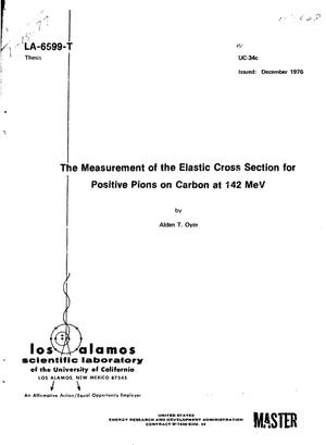 Measurement of the elastic cross section for positive pions on carbon at 142 MeV