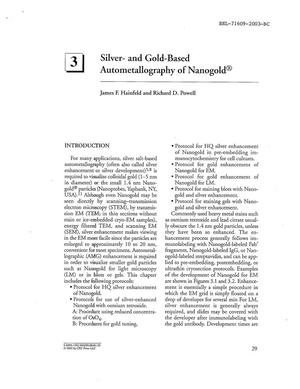 Silver and Gold Based Autometallography of Nanogold.