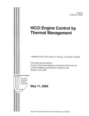 HCCI engine control by thermal management