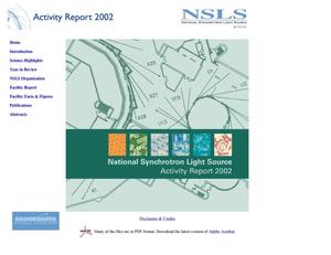 NSLS 2002 ACTIVITY REPORT (NATIONAL SYNCHROTRON LIGHT SOURCE ACTIVITY REPORT 2002).