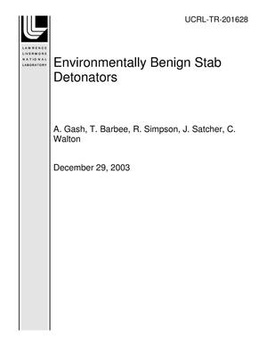 Environmentally Benign Stab Detonators