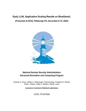 Early LLNL Application Scaling Results on BlueGene/L