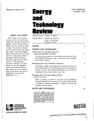 Energy and technology review. [NONE]