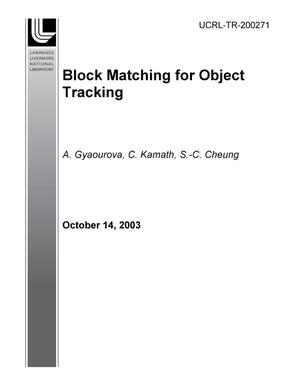 Block Matching for Object Tracking
