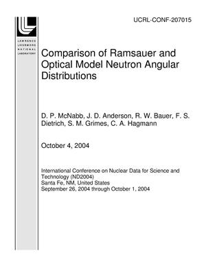 Comparison of Ramsauer and Optical Model Neutron Angular Distributions