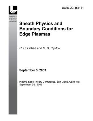Sheath Physics and Boundary Conditions for Edge Plasmas