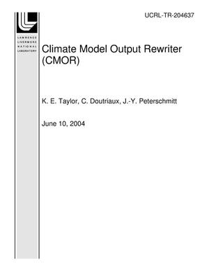 Climate Model Output Rewriter (CMOR)