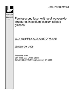 Femtosecond laser writing of waveguide structures in sodium calcium silicate glasses