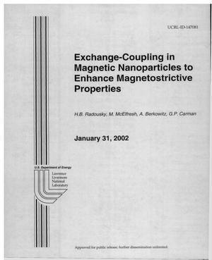 Exchange-Coupling in Magnetic Nanoparticles to Enhance Magnetostrictive Properties