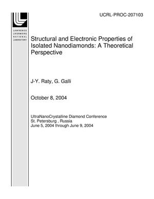 Structural and Electronic Properties of Isolated Nanodiamonds: A Theoretical Perspective