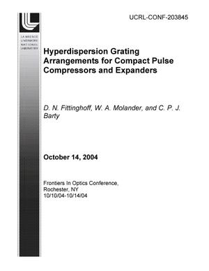 Hyperdispersion Grating Arrangements for Compact Pulse Compressors and Expanders