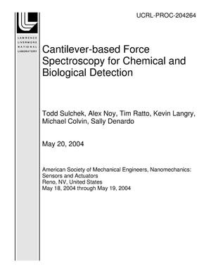 Cantilever-Based Force Spectroscopy for Chemical and Biological Detection