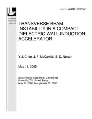 Transverse Beam Instability in a Compact Dielectric Wall Induction Accelerator