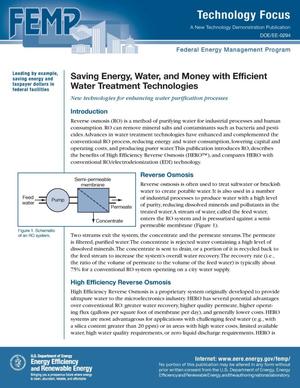Saving Energy, Water, and Money with Efficient Water Treatment Technologies