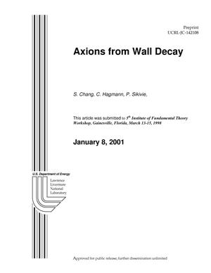 Axions from wall decay