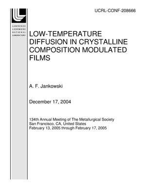 Low-Temperature Diffusion in Crystalline Composition Modulated Films