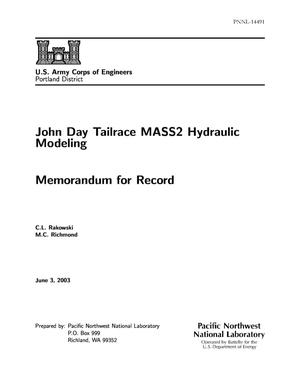 John Day Tailrace MASS2 Hydraulic Modeling