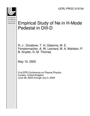 Empirical Study of Ne in H-Mode Pedestal in DIII-D