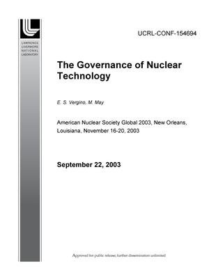 The Governance of Nuclear Technology