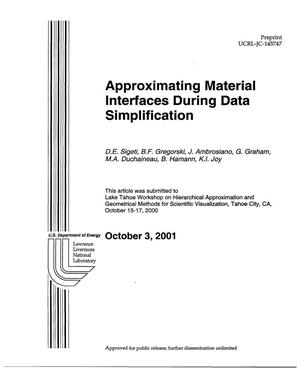 Approximating Material Interfaces During Data Simplification