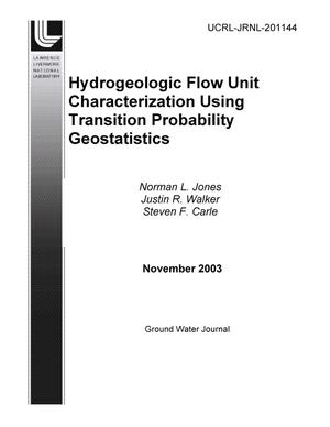 Hydrogeologic Unit Flow Characterization Using Transition Probability Geostatistics
