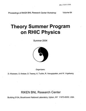Proceedings of Riken Bnl Research Center Workshop (Volume 64)
