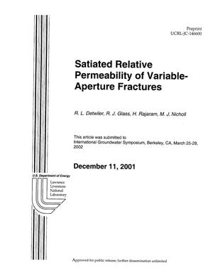 Primary view of object titled 'Satiated Relative Permeability of Variable-Aperture Fractures'.