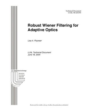 Robust Wiener filtering for Adaptive Optics