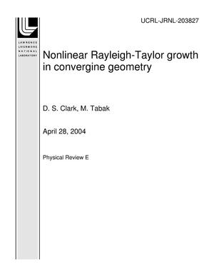 Nonlinear Rayleigh-Taylor growth in convergine geometry