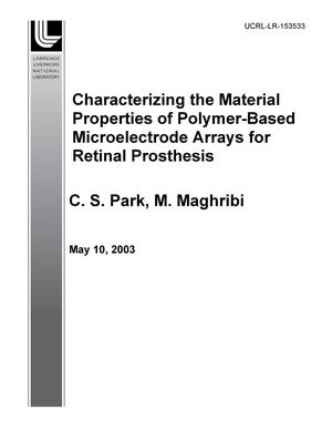 Characterizing the Material Properties of Polymer-Based Microelectrode Arrays for Retinal Prosthesis