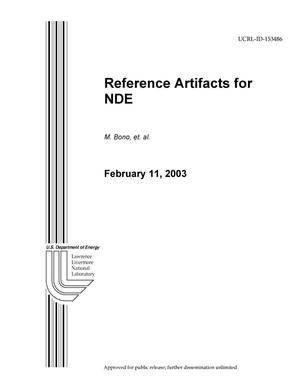 Reference Artifacts for NDE