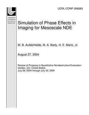 Simulation of Phase Effects in Imaging for Mesoscale NDE