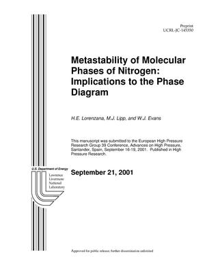 Metastability of Molecular Phases of Nitrogen: Implications to the Phase Diagram