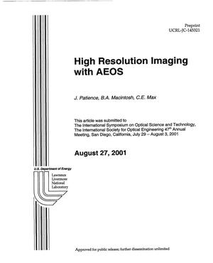 High Resolution Imaging with AEOS