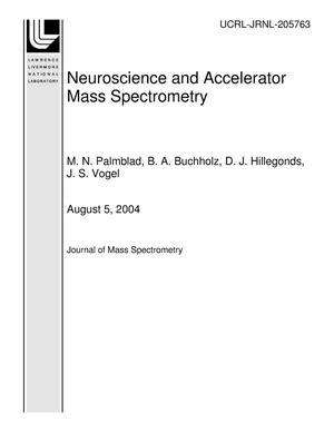 Neuroscience and Accelerator Mass Spectrometry