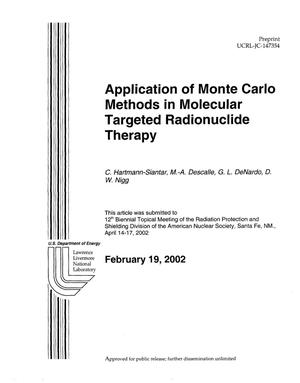 Application of Monte Carlo Methods in Molecular Targeted Radionuclide Therapy