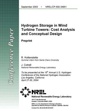 Hydrogen Storage in Wind Turbine Towers: Cost Analysis and Conceptual Design; Preprint