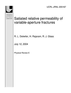 Satiated relative permeability of variable-aperture fractures