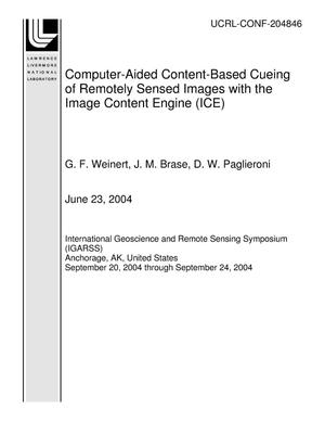 Computer-Aided Content-Based Cueing of Remotely Sensed Images with the Image Content Engine (ICE)