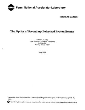 The optics of secondary polarized proton beams
