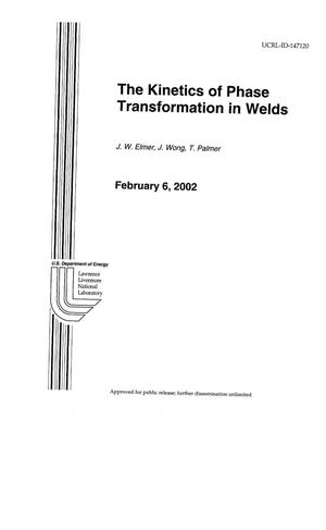 The Kinetics of Phase Transformation in Welds