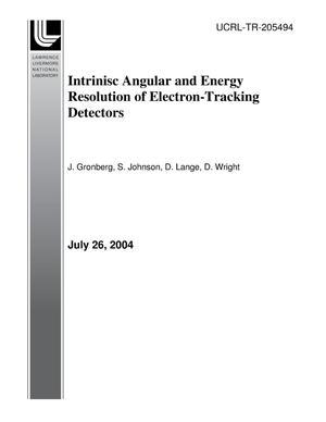 Intrinisc Angular and Energy Resolution of Electron-Tracking Detectors